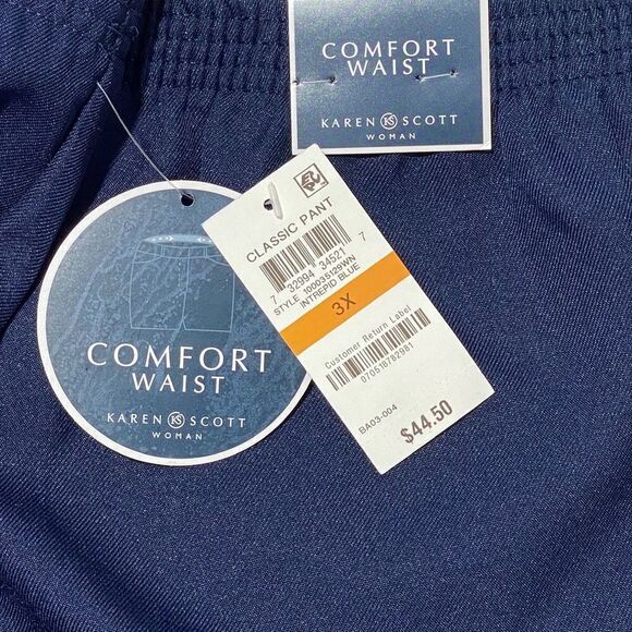 Karen Scott Elastic Pull On Straight Leg Pants 3x - Picture 11 of 13